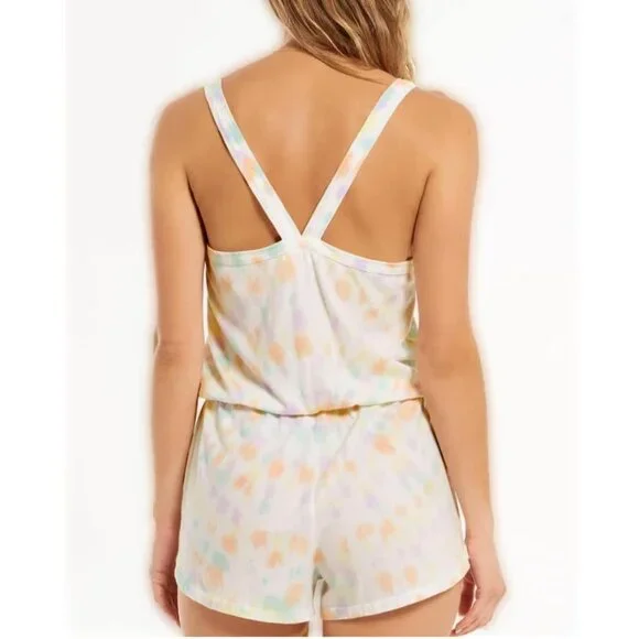 Z Supply Breezy Tie Dye Romper Organic Cotton NEW WITH TAGS Lounge - Picture 2 of 16